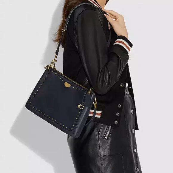COACH | Dreamer Shoulder/Crossbody Bag with Rivets includes duster - Picture 5 of 14